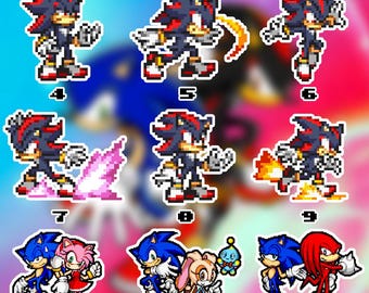 Sonic Waterproof Vinyl Stickers Set 6
