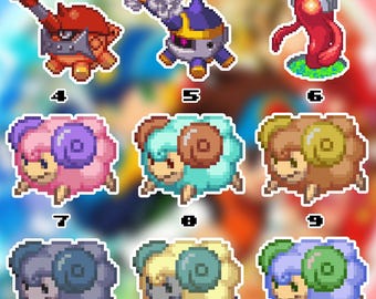 Megaman Waterproof Vinyl Stickers Set 9