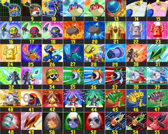 Megaman BN Battle Chip Customizable Keychains by MintMilkshop