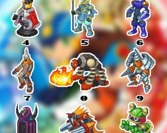 Megaman Waterproof Vinyl Stickers Set 15