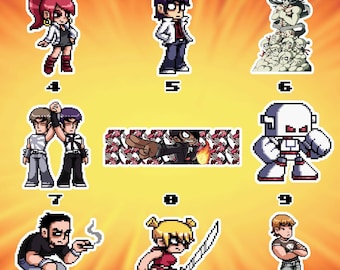 Scott Pilgrim Waterproof Vinyl Stickers Set 9