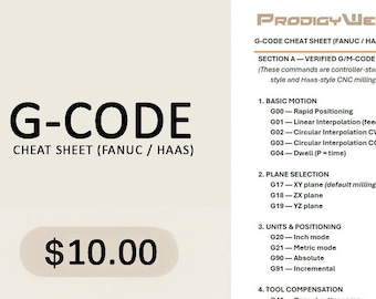 G-Code Spickzettel (Fanuc / Haas) | Verifizierte G / M Codes + Beste Verfahren für die CNC-Bearbeitung | Maschinist Referenz PDF