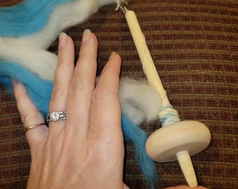 Wooden Drop Spindle - Bottom or Top Whorl - Starter Kit