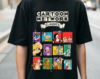 Cartoon Network T Shirt, Classic Cartoon Network Graphic Tee, 90s Cartoon Nostalgia Shirt, CN Characters TShirt, Gift For Cartoon Fans