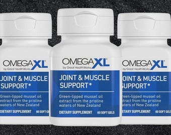 3Pack Omega XL 60 Capsules-Green Lipped Mussel Omega-3 Joint Relief Supplement