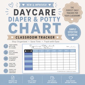 Daycare Diaper & Potty Chart | Classroom Tracker (PDF)