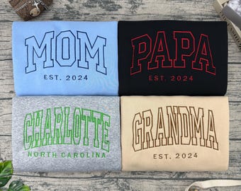 Besticktes benutzerdefiniertes Sweatshirt & Hoodie, personalisierter Hoodie, individuell bestickter Hoodie, personalisierte Sweatshirts