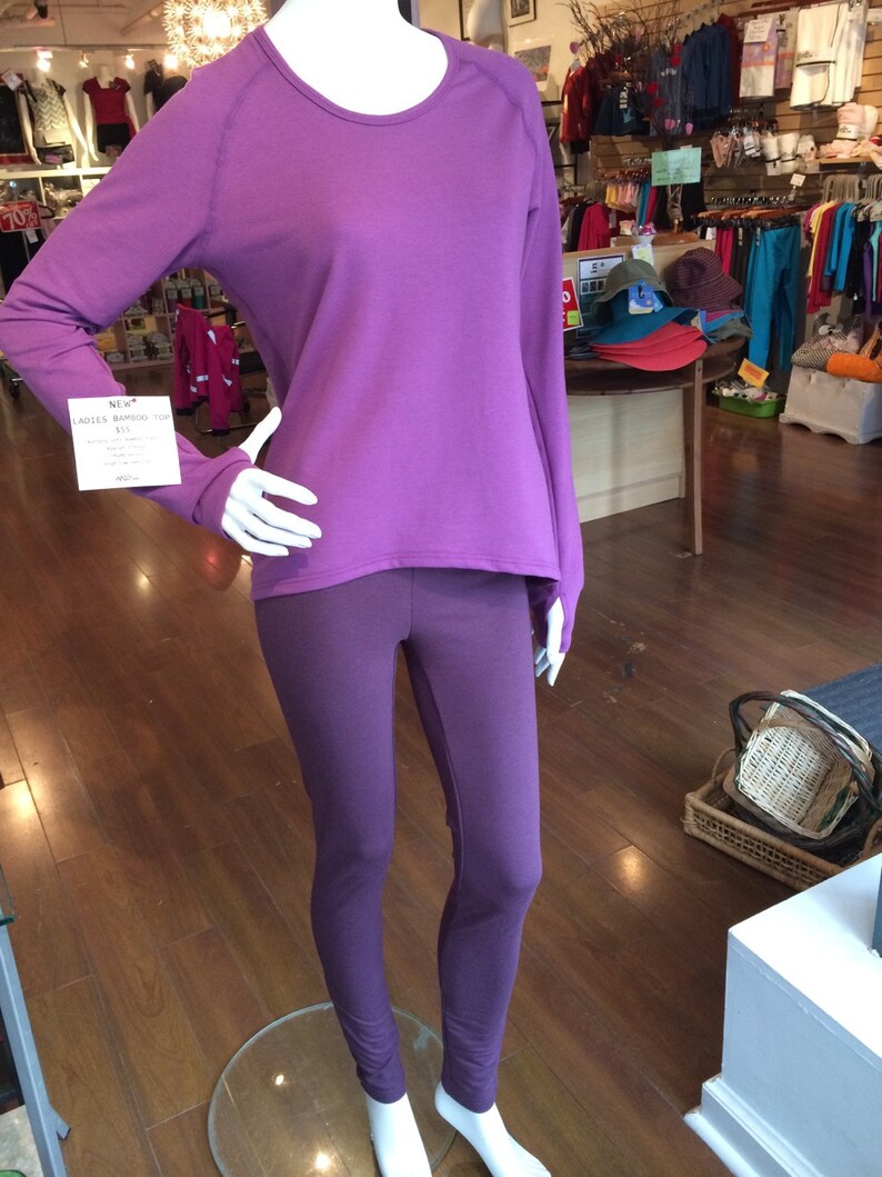 Bamboo Leggings Mindfullness Gift Ladies Yoga Pant Black image 3