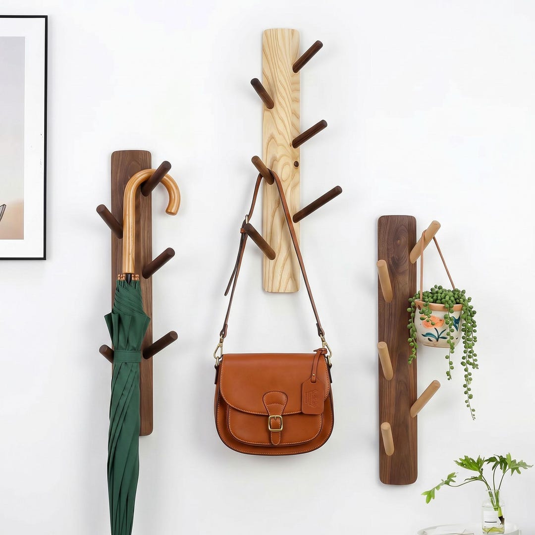 Tree Shaped Rack Or Rope Handmade Wood Coat Rack Tree Branch Wall Hooks Unique Wooden Art - Etsy