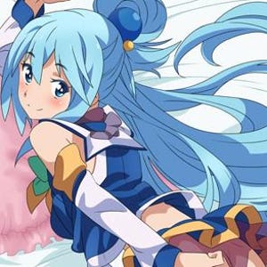 Konosuba Anime Kroppskudde Dakimakura (20" x 63" tum) [Välj Aqua eller Megumin] Stor Superbekväm Aqua