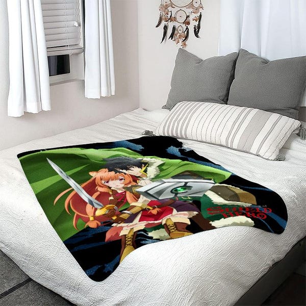 The Rising of the Shield Hero Naofumi en Raphtalia deken (50 x 60 inch)