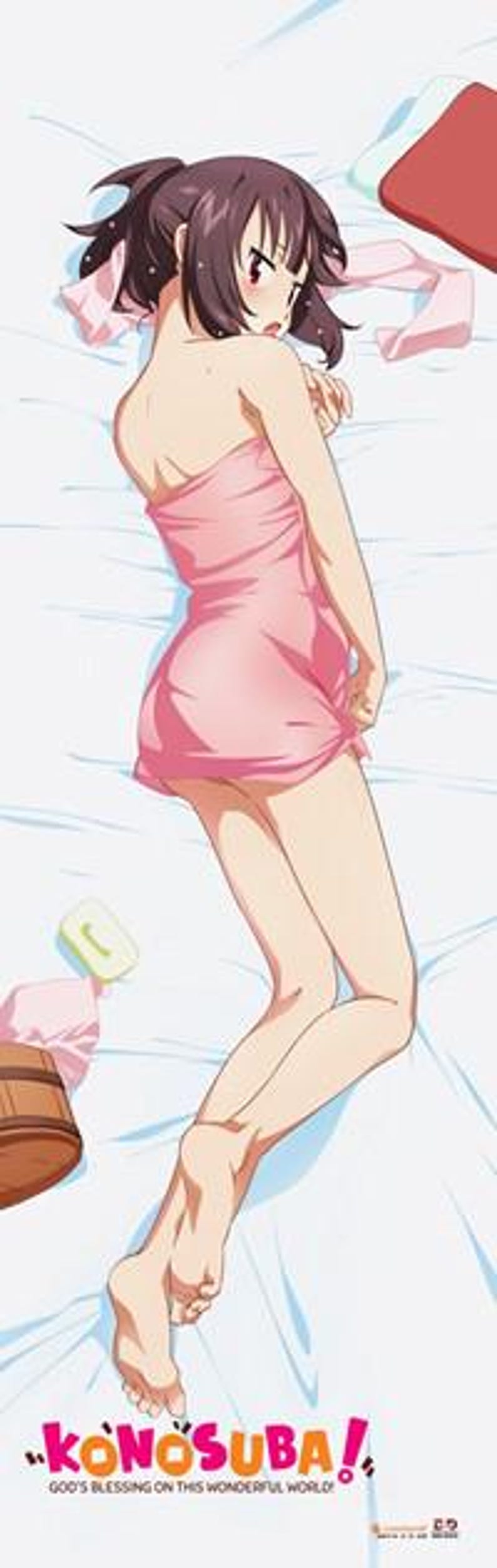 Konosuba Anime Kroppskudde Dakimakura (20" x 63" tum) [Välj Aqua eller Megumin] Stor Superbekväm bild 4