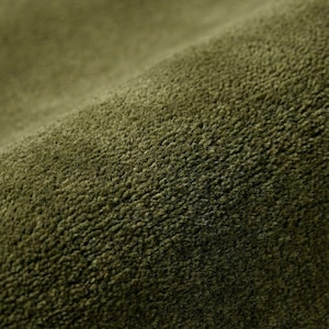 Elegant olive green floor rug with plush texture, modern neutral area rug for stylish interiors