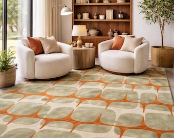 Hand-Tufted Wool Rug: Geometric Scion Lohko Style
