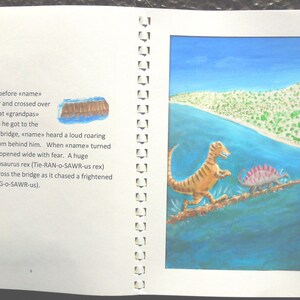 Personalized / Photo Dinosaur Storybook .....The Land of the Dinosaurs image 3