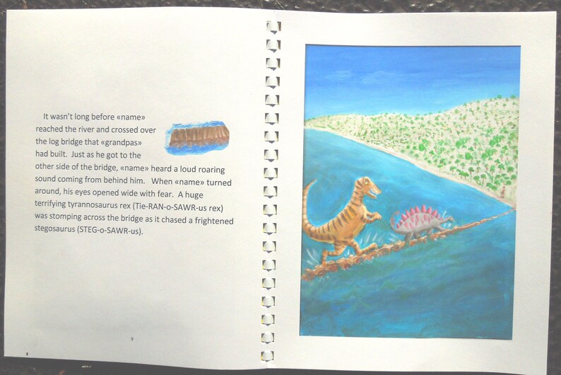 Personalized / Photo Dinosaur Storybook .....The Land of the Dinosaurs image 3