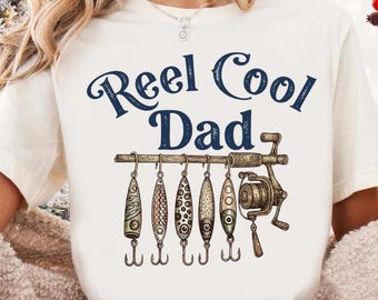 Camiseta "Reel Cool Dad", Camiseta para papá pescador, Regalo divertido para el Día del Padre, Camiseta de pesca para papá, Regalo para papá, Camiseta para amante de la pesca