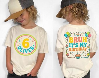 Personalized Kids Birthday Shirt, Custom Name Age Shirt, Funny Birthday Boy Shirt, Toddler Birthday Outfit, Kids Party Tee