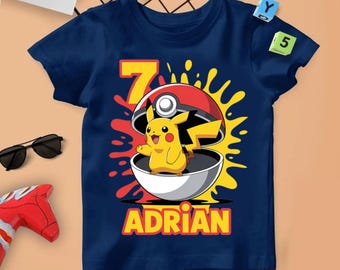 PNG de cumpleaños personalizado para niño: archivo digital de anime con edad y nombre personalizados