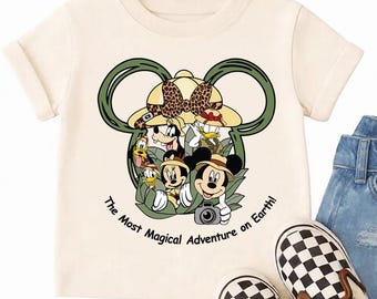 Custom Animal Kingdom Shirt Magical Adventure Tee Personalized Kids Safari Top Mickey Friends Family Vacation Outfit Retro Theme Park Gift
