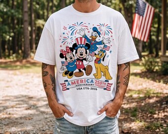 America 250th Anniversary Shirt Custom Name USA 1776 2026 Tee Retro Fireworks Holiday Outfits Fourth of July Patriotic Gift Toddler Men