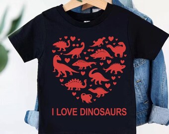 Kids Dinosaur Shirt, I Love Dinosaurs Shirt, Toddler Dino Shirt, Boys Dinosaur Tee, Cute Kids Dino Shirt