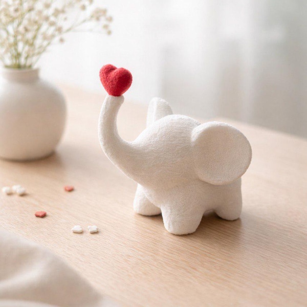 3D Printed Lucky Elephant , Minimalist Nursery Decor, Baby Shower Gift, Shelf Decor, Small Figurine