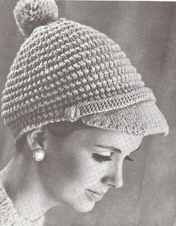 peaked hat knitting pattern