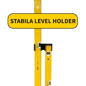 Level Holder Wall Mount, Tool Level Rack Organizer, Dual Level Storage, Fits Stabila Levels and Similar, Garage Workshop Tool Storage Rack