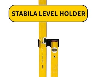 Level Holder Wall Mount, Tool Level Rack Organizer, Dual Level Storage, Fits Stabila Levels and Similar, Garage Workshop Tool Storage Rack