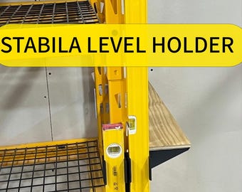 Stabila Level Holder for DEWALT Shelving | 3D Printed Tool Organizer Rack