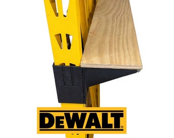 DEWALT Industrial Shelving Side Shelf Add-On | 3D Printed Modular Garage & Workshop Storage Organizer