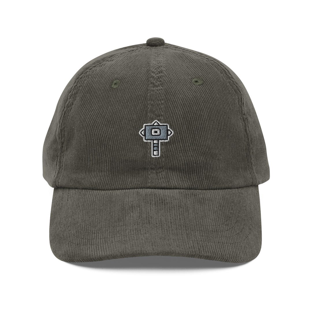 Monster Hunter | Hammer | Vintage Corduroy Hat | MHW Weapon Icon Cap ...