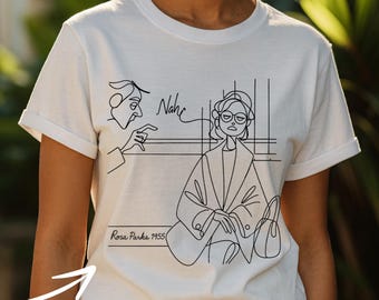 Rosa Parks One Line Art Design for Black History Month Minimalist Shirt & Sweatshirt