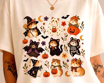 Vintage Hamster Mom Shirt, Personalized Halloween Hamster T shirt, Custom Hamster Mom Gift