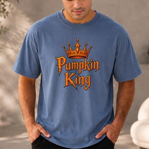 Adult t-shirt, toddler t-shirt, youth t-shirt, and adult or youth sweatshirt with personalized pumpkin family title graphic such as Queen, King, Princess, or Prince