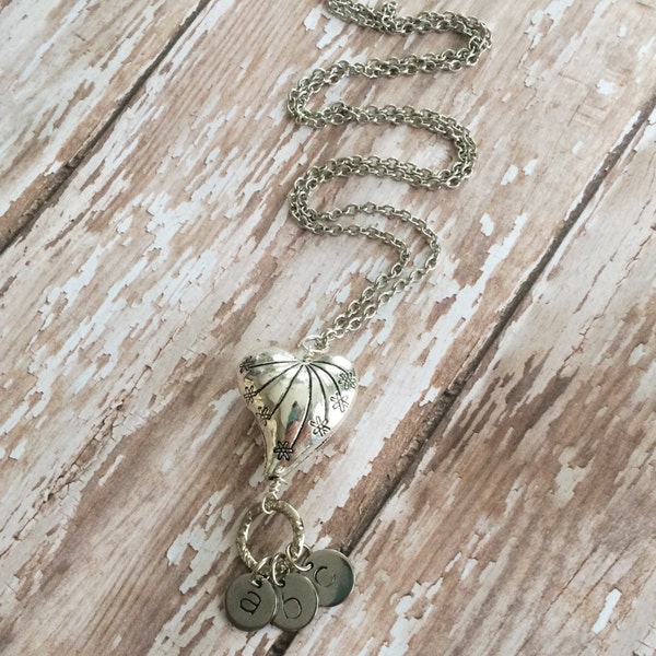 My Heart & Soul Mothers Personalized Hand stamped necklace