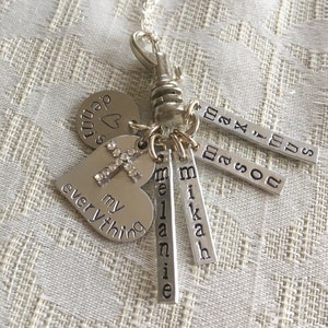 My Everything Mother's Necklace Personalized Custom SILVER image 4