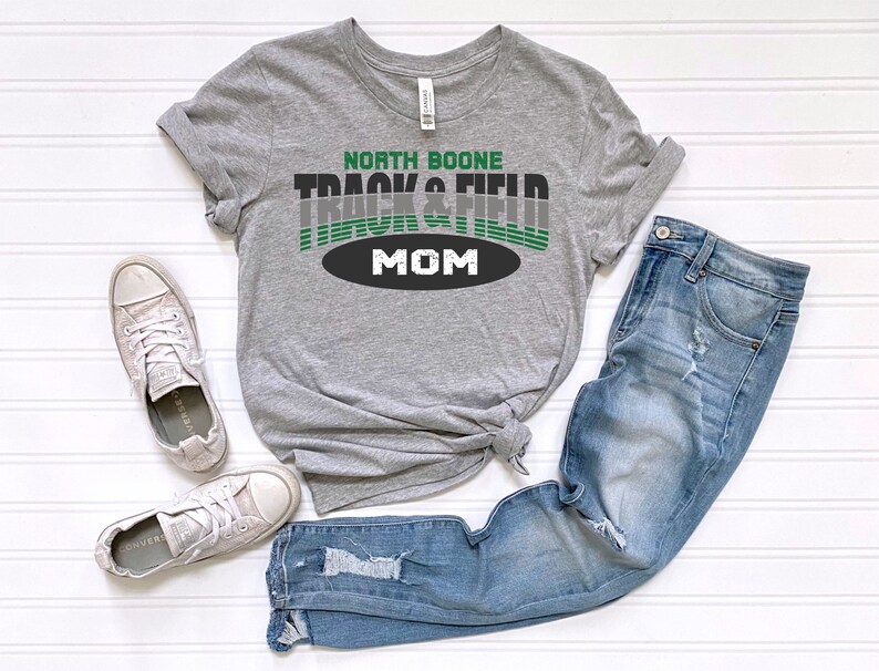 Track and Field Personalized T Shirt or Sweatshirt School Mascot Mom Dad Grandma Grandpa image 2