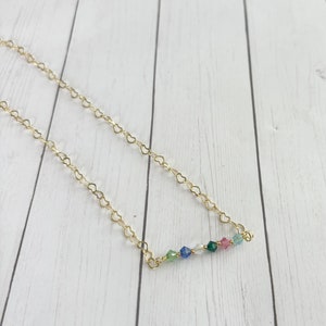 Custom Heart Link Birthstone Necklace image 3