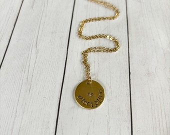 Word of the year Gold Necklace