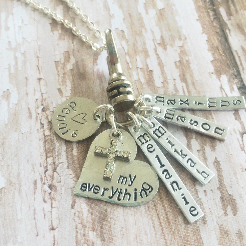 My Everything Mother's Necklace Personalized Custom SILVER image 2