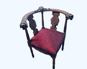 アンティーク イタリア ルネサンス リバイバル 彫刻装飾