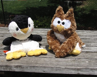 Owl AND Penguin HEATING PAD Sewing Pattern - Digital Download