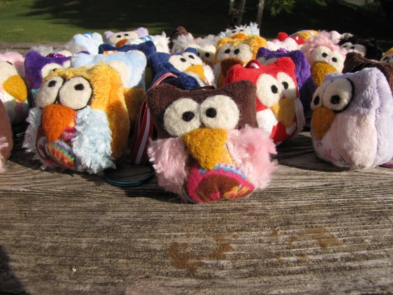 stuffed owl keychain