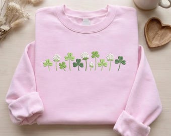 Shamrock Clover Embroidery Border Design, St Patrick Clover Line, Lucky Clover Embroidery Design, Instant Download Dst Pe