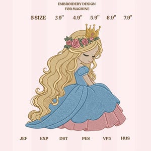 blonde hair blue dress princess Wall Mural Blond Princess In Blue Dress