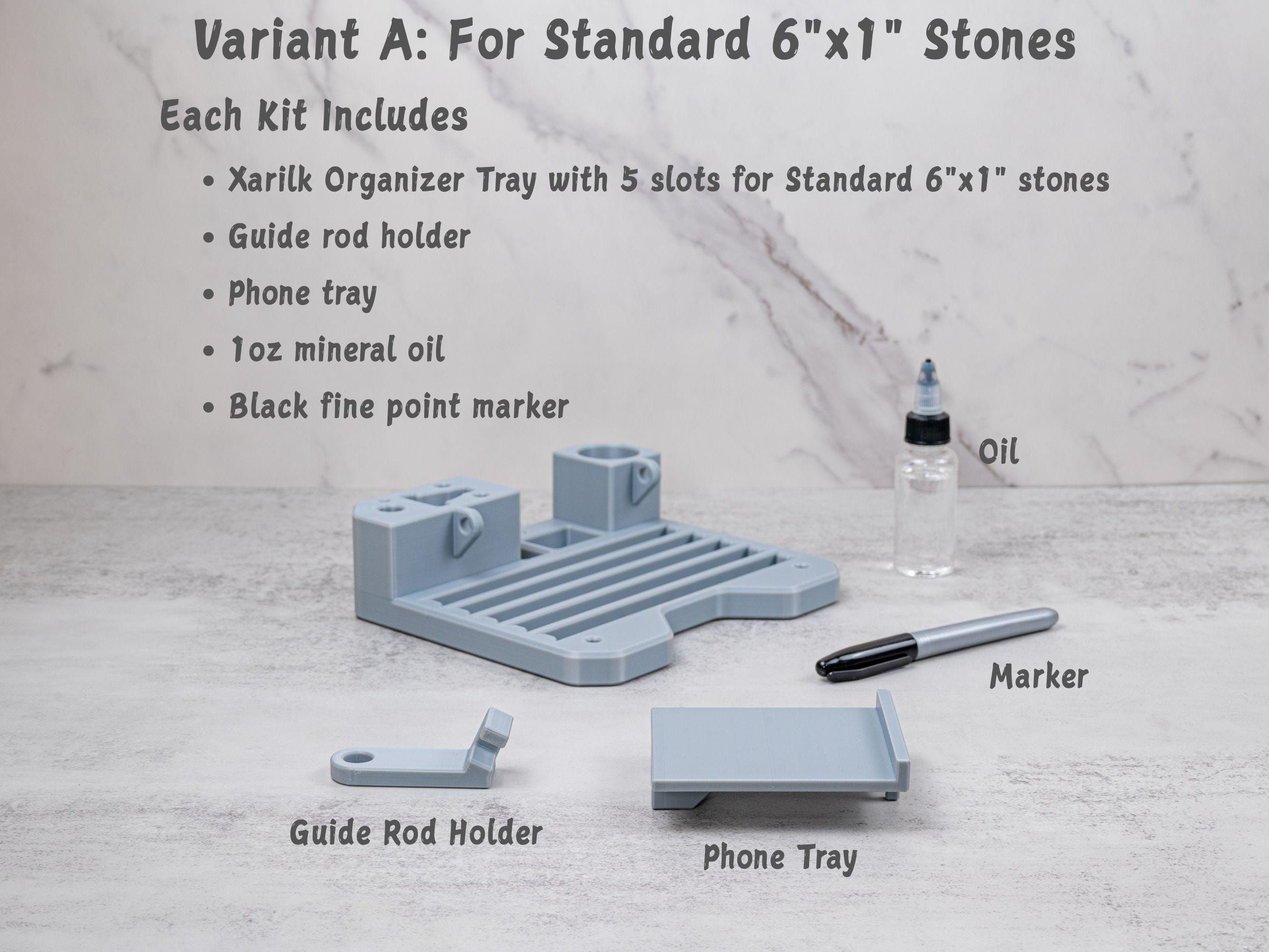Xarilk Gen 3 Knife Sharpener Organizer Tray With Stone Storage