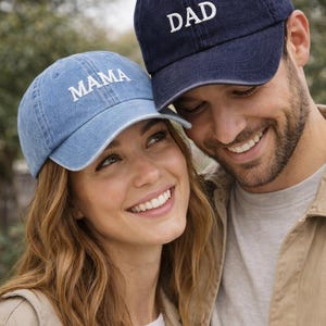 Casquette personnalisée brodée | Cadeau fête des mères | casquettes EVJF | Broderie prénom initiales | Casquette couple