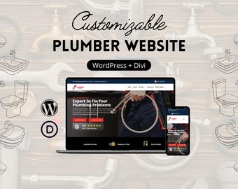 Plumber Website Template WordPress | Divi Theme for Plumbing Services, Drain Cleaning & Pipe Repair